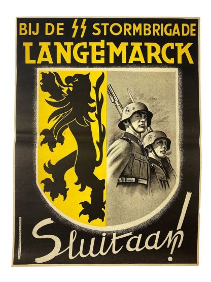 Original WWII Flemish SS Stormbrigade ‘Langemarck’ volunteer poster