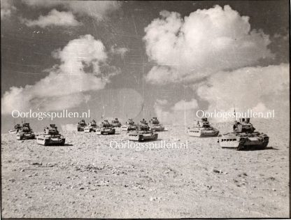 Original WWII British photo ‘Tanks on patrol near Tobruk’