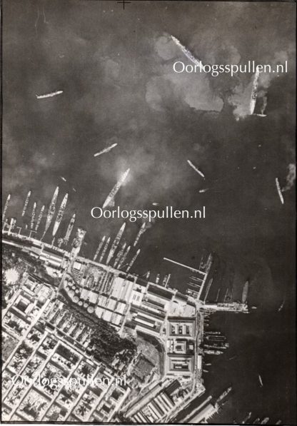 Original WWII British photo ‘Air attack on Taranto (Italy)’