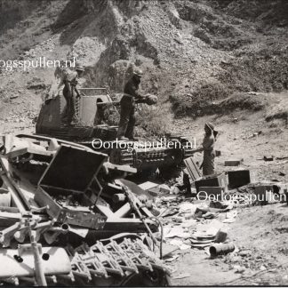 Original WWII British photo ‘Destroyed German Marder near Vallitri (Italy)’