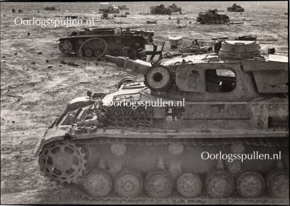 Original WWII British photo ‘Destroyed German tanks’