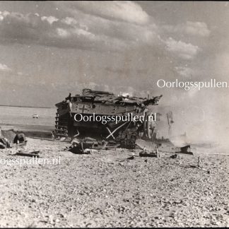 Original WWII British photo ‘Destroyed German tank’