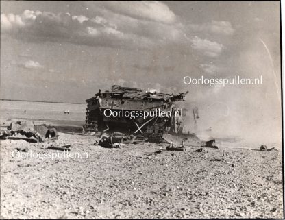 Original WWII British photo ‘Destroyed German tank’