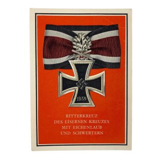 Original WWII German Knights Cross postcard