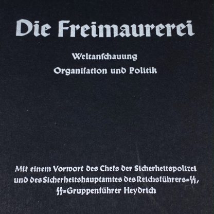 Original WWII German SS book ‘Die Freimaurerei’