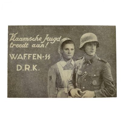Original WWII Flemish Waffen-SS/DRK post card