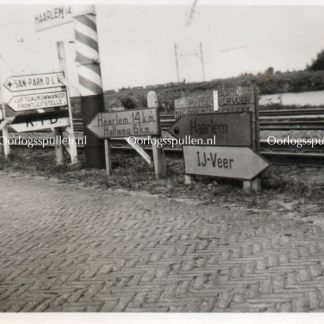 Original WWII Dutch photo German signs in Amsterdam