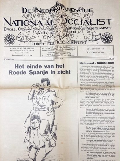 Original WWII Dutch NSNAP newspaper