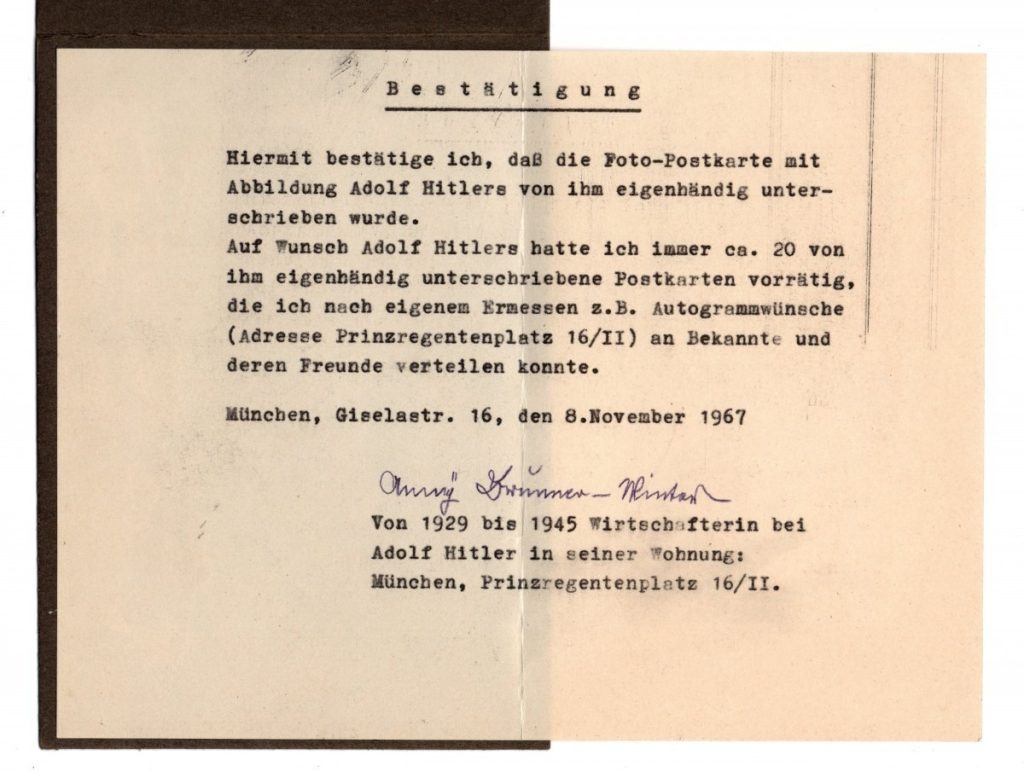 Original WWII German Adolf Hitler autograph - Oorlogsspullen.nl ...