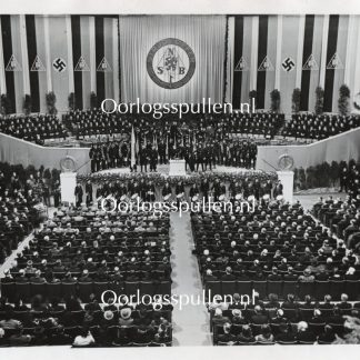 Original WWII Dutch SS large photo ‘Van Geelkerken during speech’