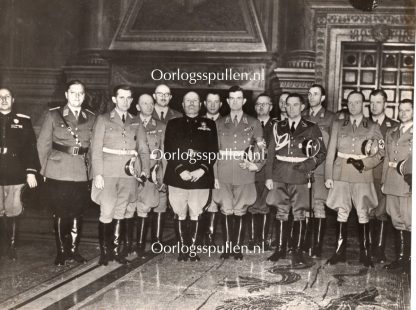 Original WWII German NSDAP large photo Gauleiter Bohle & Mussolini in Rome
