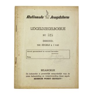 Original WWII Dutch Jeugdstorm membership stamp booklet