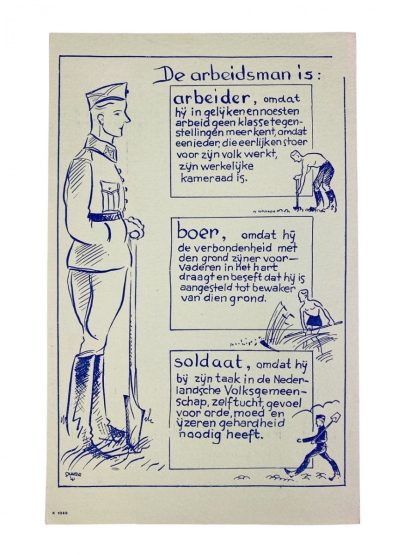Original WWII Nederlandsche Arbeidsdienst leaflet ‘Jonge Nederlander’