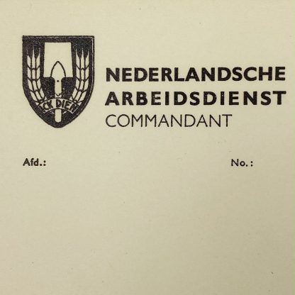 Original WWII Dutch N.A.D. commanders stationary