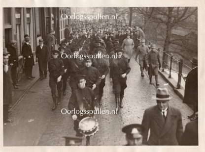 Original WWII Dutch NSB large photo ‘NSB marching in Utrecht in 1933’