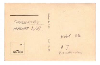 Original WWII Dutch SS post card