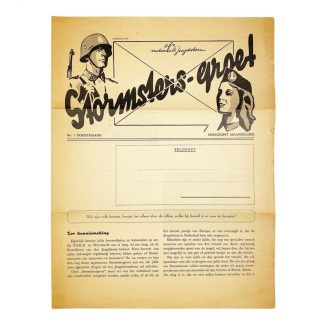 Original WWII Dutch Jeugdstorm leaflet ‘Stormsters-Groet’