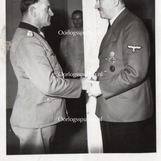 Original WWII German Waffen-SS photo Sepp Dietrich & Adolf Hitler