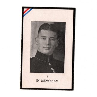 Original WWII Dutch resistance death card