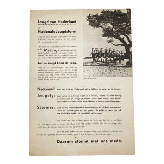Original WWII Dutch Jeugdstorm leaflet