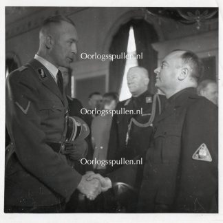 Original WWII Dutch NSB photo SS-Gruppenführer Richard Jungclaus & Anton Mussert