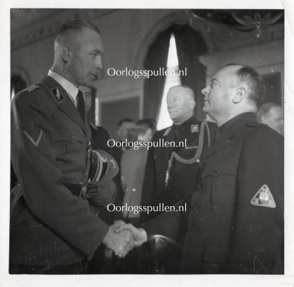 Original WWII Dutch NSB photo SS-Gruppenführer Richard Jungclaus & Anton Mussert