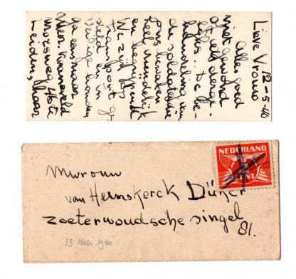 Original WWII Dutch NSB letter May 1940 Willem van Heemskerck Düker