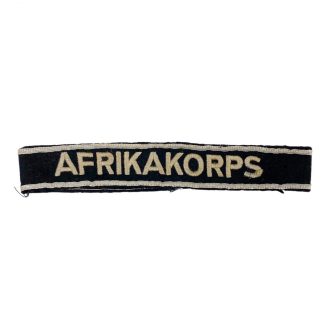 Original WWII German black Afrikakorps cuff title