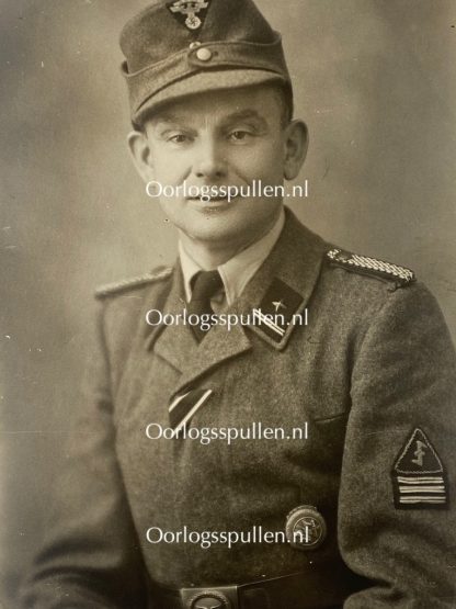 Original WWII Dutch NSKK portrait photo and negative