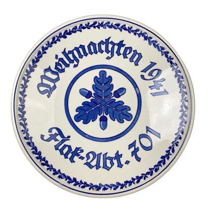 Original WWII German Luftwaffe Flak-abteilung 701 porcelain plate