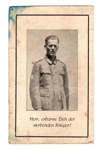 Original WWII German Wehrmacht death card – Italy/France border