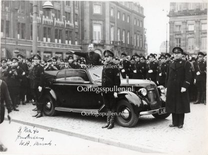 Original WWII Dutch large NSB photo – Anton Mussert in Amsterdam