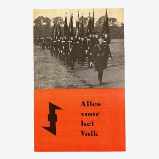 Original WWII Dutch NSB W.A. leaflet - Alles voor het volk