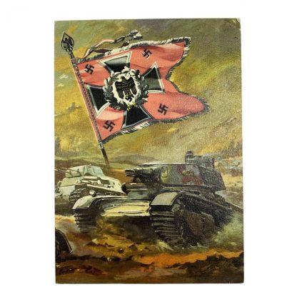 Original WWII German WH Panzer postcard