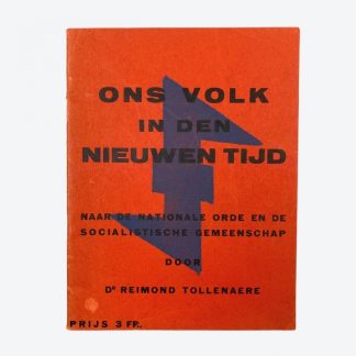 Original WWII Flemish collaboration booklet Reimond Tollenaere