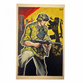Original WWII Flemish SS Sturmbrigade Langemarck post card