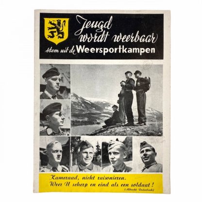 Original WWII Flemish collaboration leaflet – Weersportkampen