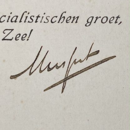Original WWII Dutch NSB Anton Mussert hand signed autograph