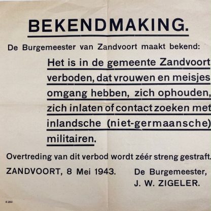 Original WWII Dutch poster - Freies Indien volunteers in Zandvoort