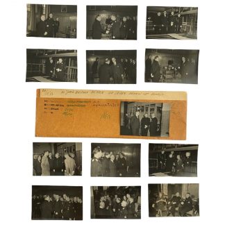 Original WWII Dutch NSB photo grouping - Mussert visits the publishing company Nenasu