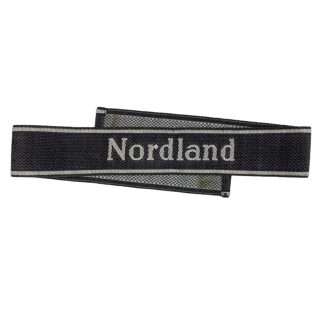 Original WWII German Waffen-SS 11. SS-Freiwilligen-Panzergrenadier-Division Nordland cuff title