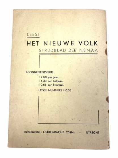 Original WWII Dutch NSNAP booklet