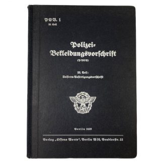 Original WWII German Polizei Bekleidungsvorschift