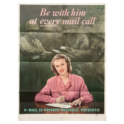 Original WWII US poster – V-mail