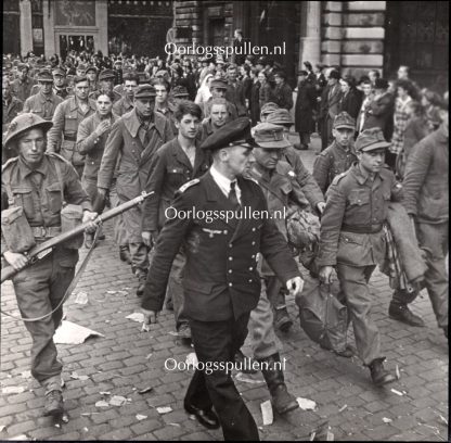Original WWII British photo - German prisoners in Antwerp