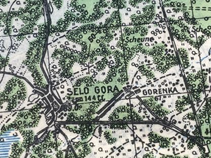 Original WWII German map of Selo-Gora
