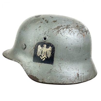 Original WWII German Küstenartillerie M40 shipboard grey helmet