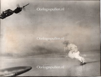 Original WWII British photo - R.A.F. Beaufighters attack near the Frisian Islands 