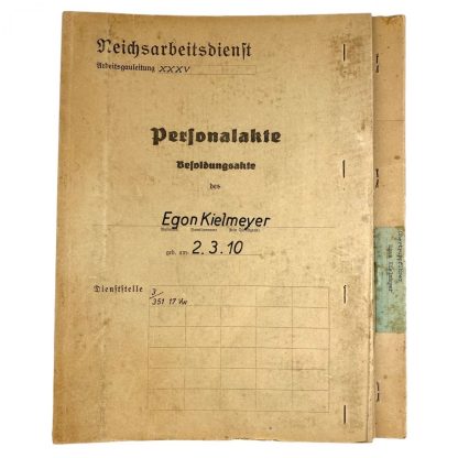 Original WWII German Reichsarbeitsdienst file with 73 documents