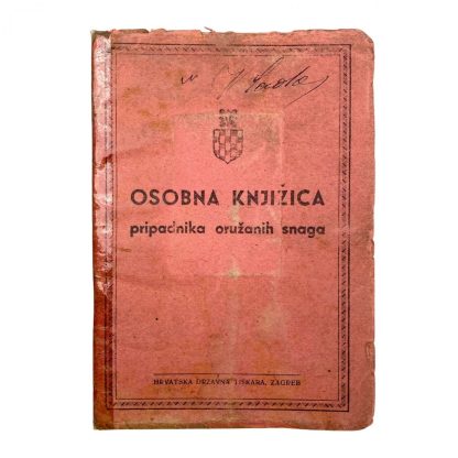 Original WWII Croatian collaboration 'Ustaša movement' soldbuch